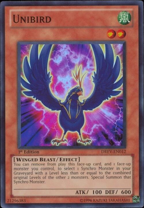 Unibird DREV-EN012 card from Duelist Revolution