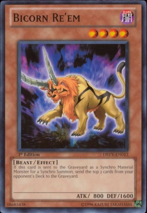 Bicorn Re'em DREV-EN013 card from Duelist Revolution