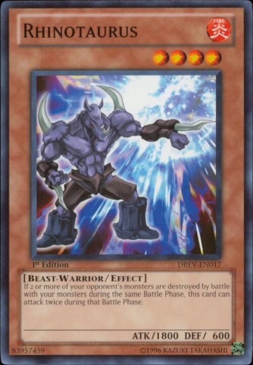 Rhinotaurus DREV-EN017 card from Duelist Revolution