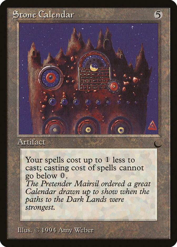 Stone Calendar card from The Dark