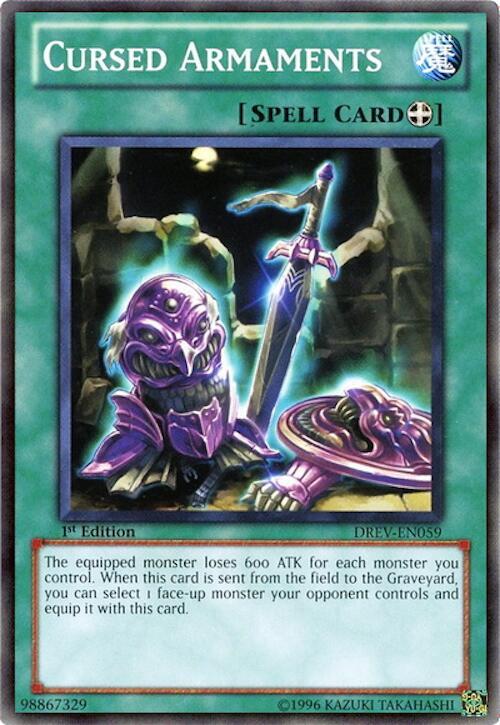 Cursed Armaments DREV-EN059 card from Duelist Revolution