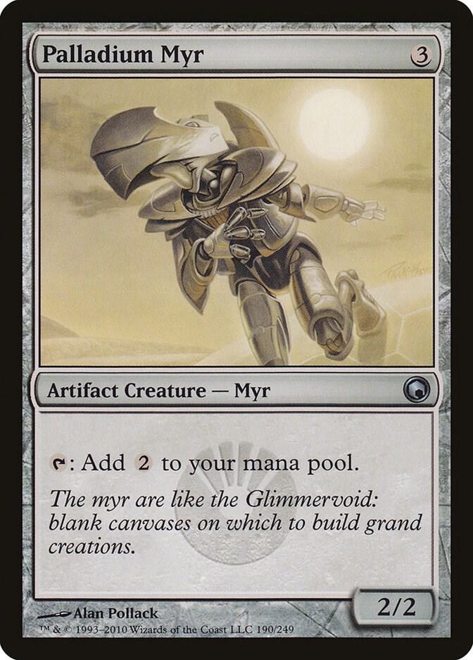 Palladium Myr 190 card from Scars of Mirrodin