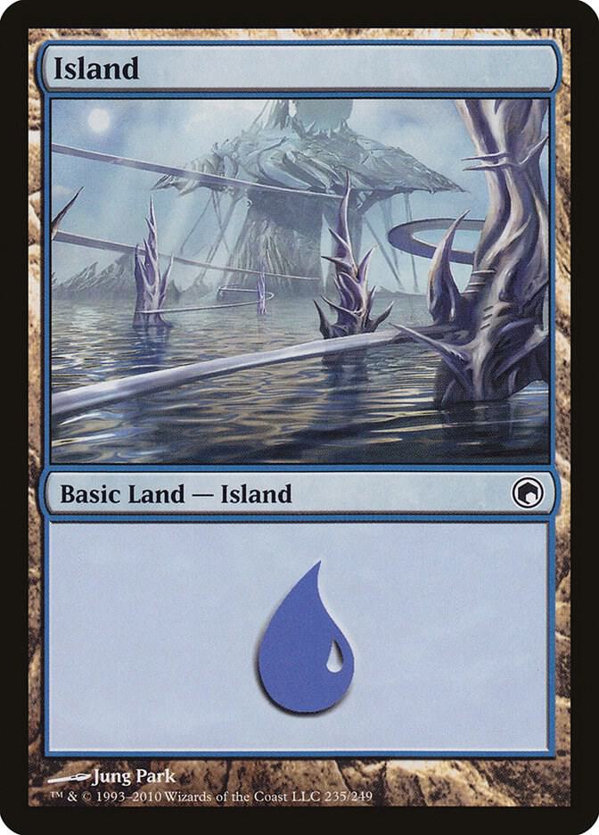 Island 235 card from Scars of Mirrodin