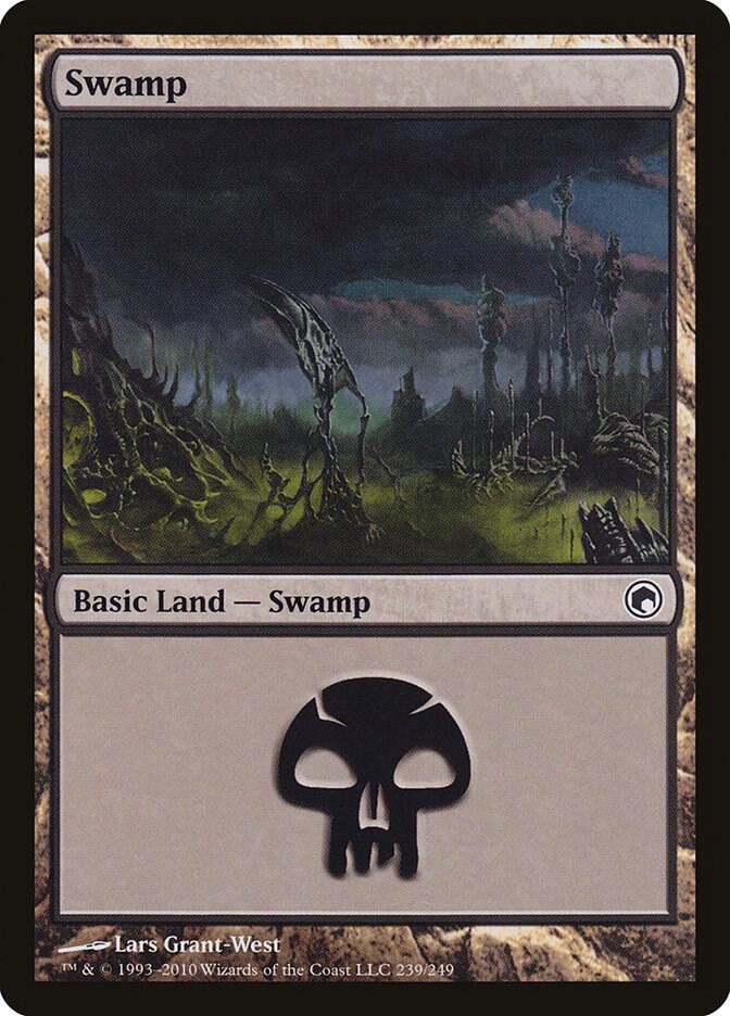 Swamp 239 card from Scars of Mirrodin