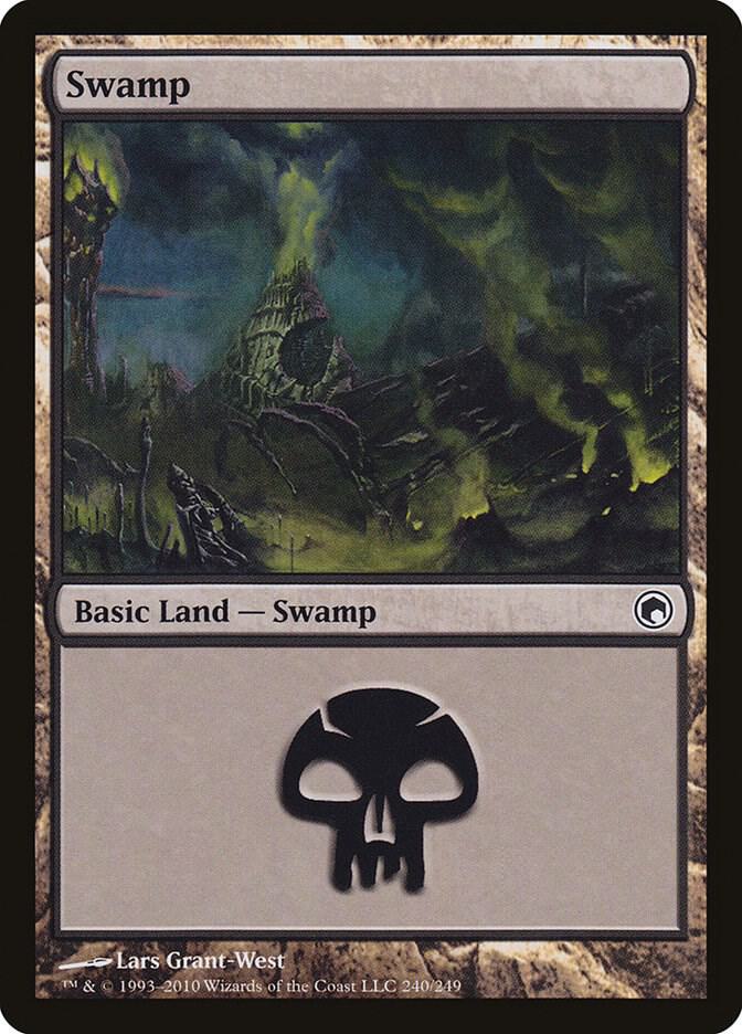 Swamp 240 card from Scars of Mirrodin