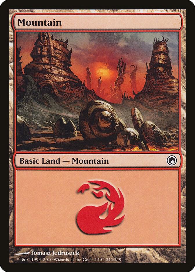 Mountain 242 card from Scars of Mirrodin
