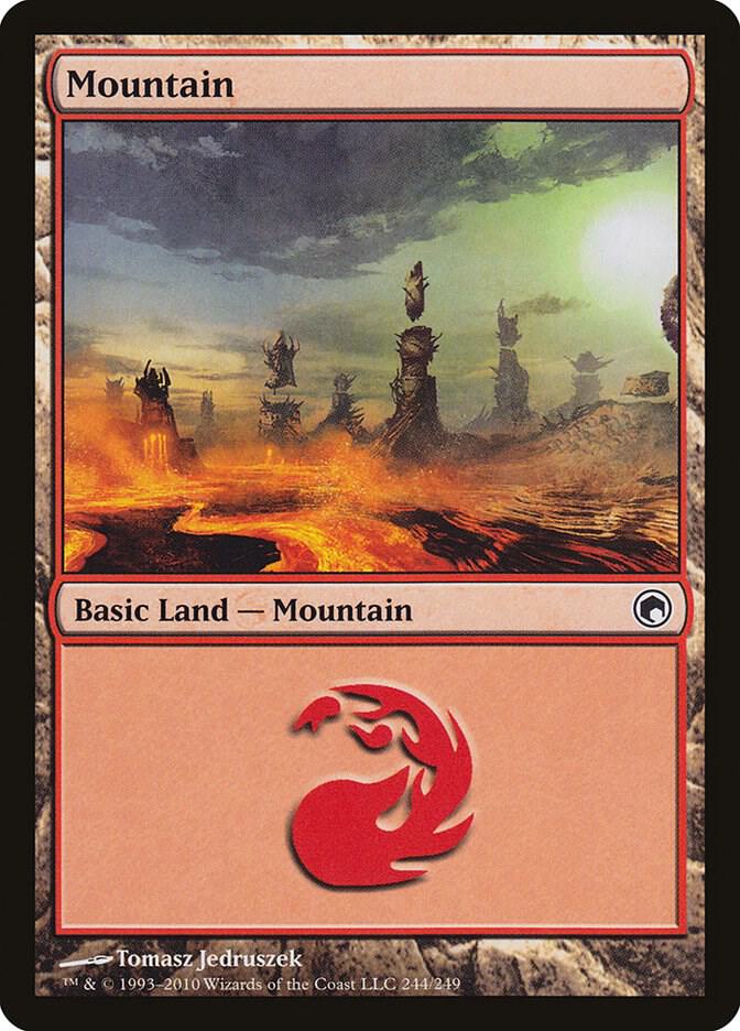Mountain 244 card from Scars of Mirrodin