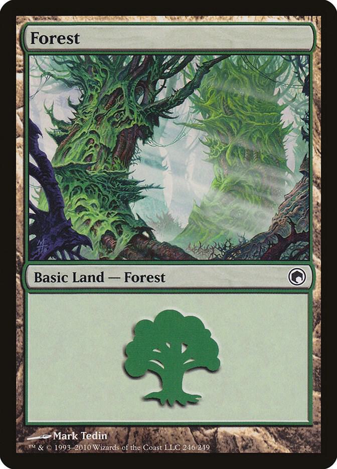 Forest 246 card from Scars of Mirrodin