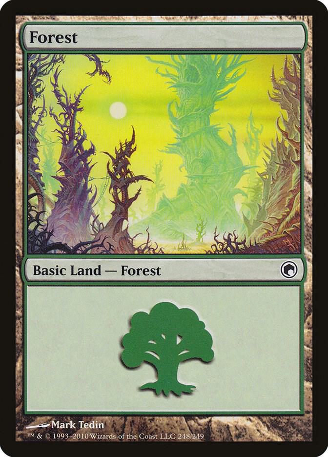 Forest 248 card from Scars of Mirrodin
