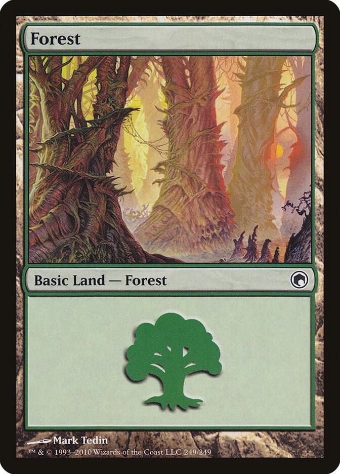Forest 249 card from Scars of Mirrodin