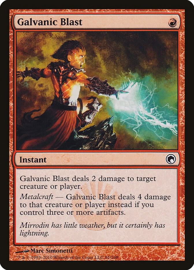 Galvanic Blast 91 card from Scars of Mirrodin