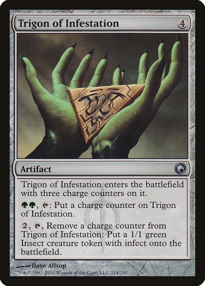 Trigon of Infestation 214 card from Scars of Mirrodin
