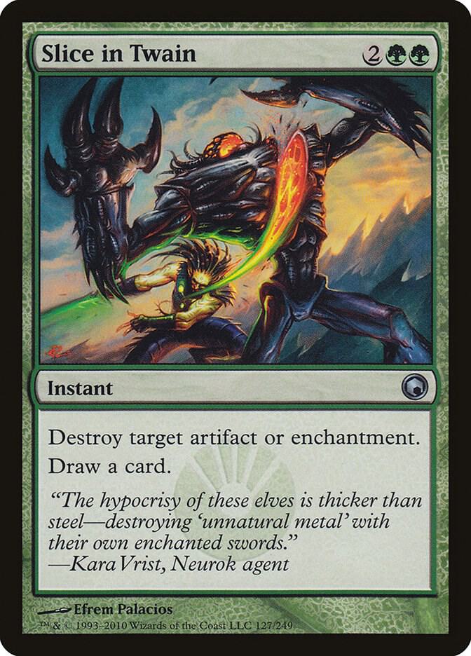 Slice in Twain 127 card from Scars of Mirrodin