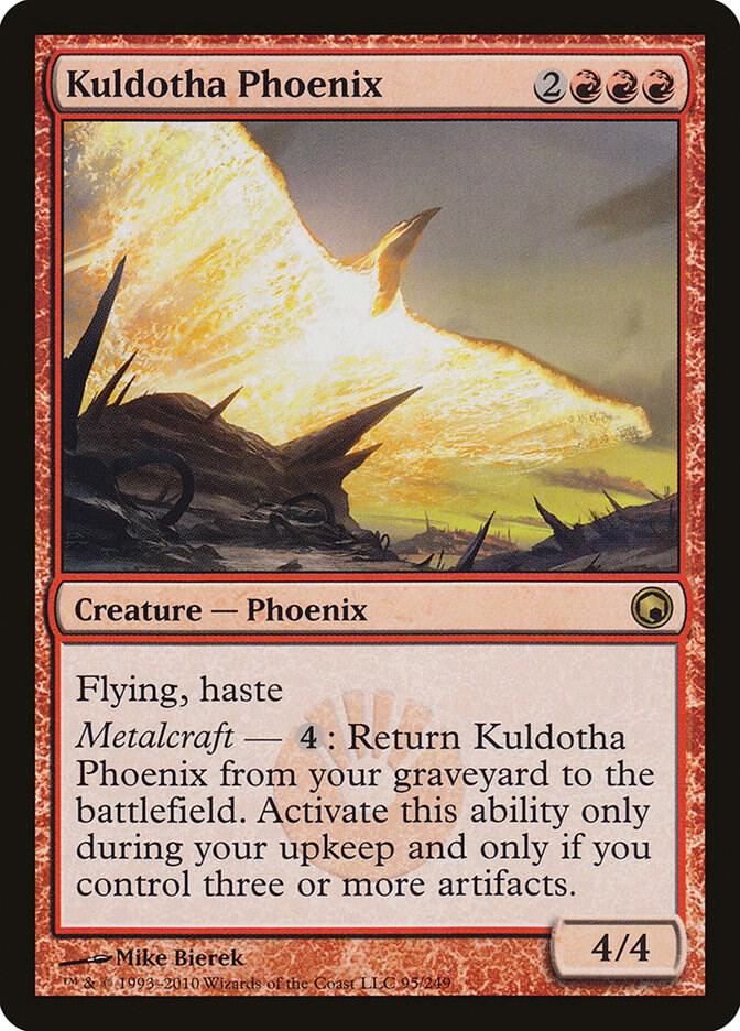 Kuldotha Phoenix 95 card from Scars of Mirrodin