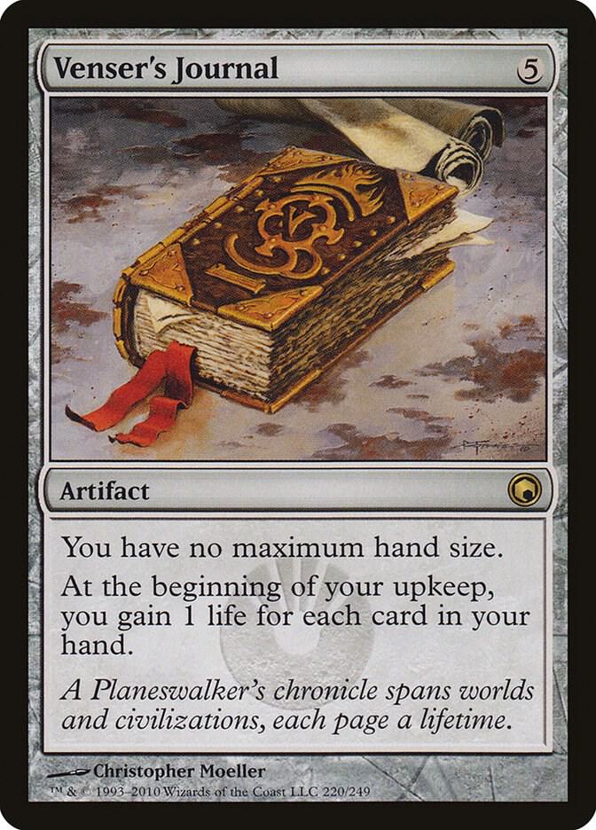 Venser's Journal 220 card from Scars of Mirrodin