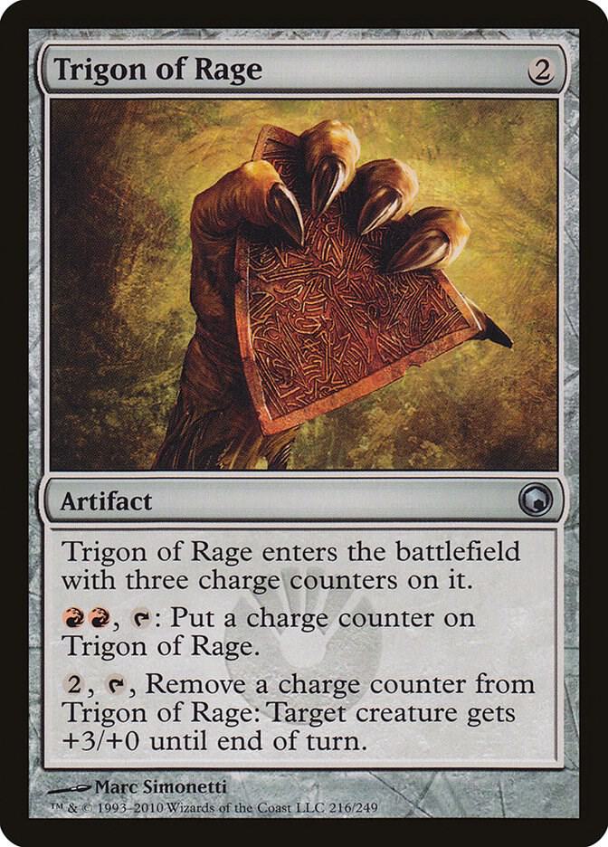 Trigon of Rage 216 card from Scars of Mirrodin