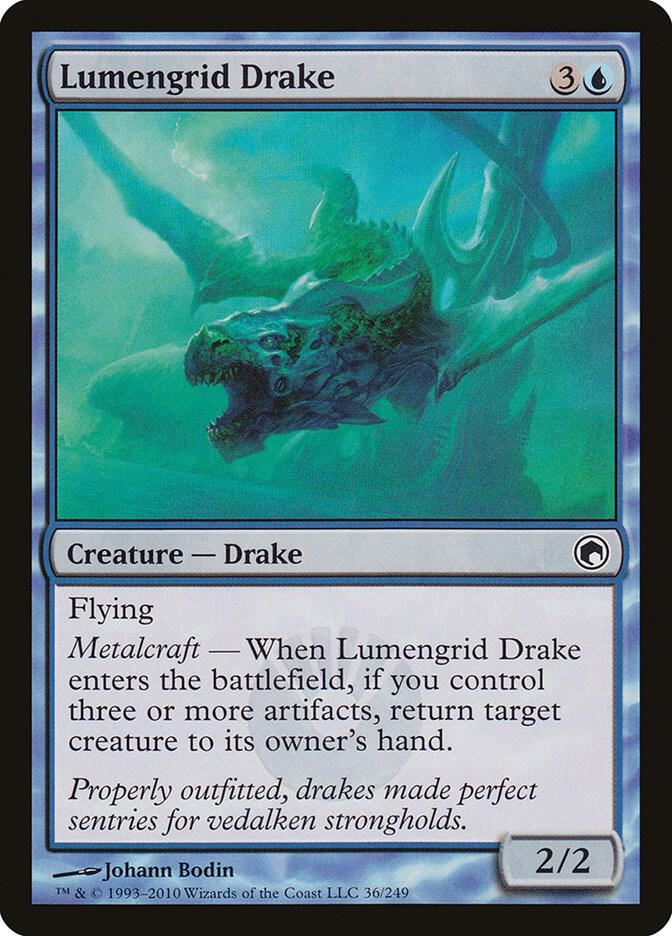 Lumengrid Drake 36 card from Scars of Mirrodin