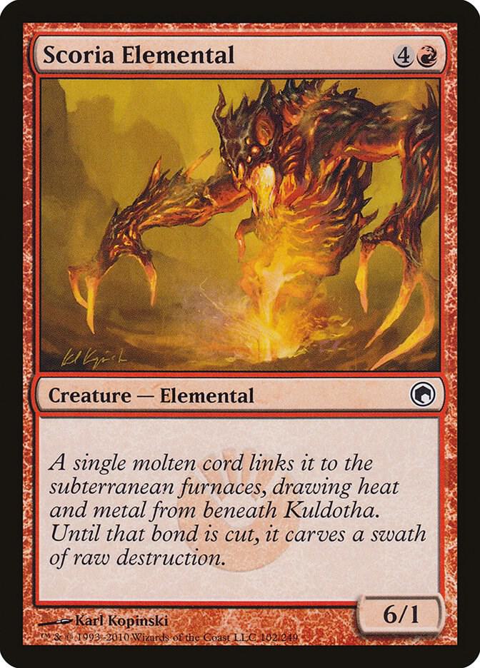 Scoria Elemental 102 card from Scars of Mirrodin