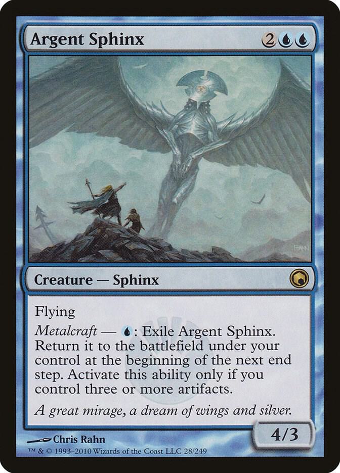 Argent Sphinx 28 card from Scars of Mirrodin