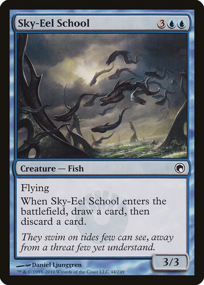 Sky-Eel School 44 card from Scars of Mirrodin