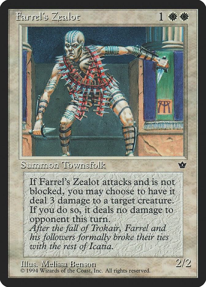 Farrel's Zealot (Benson) card from Fallen Empires