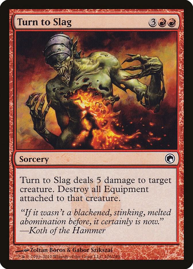 Turn to Slag 106 card from Scars of Mirrodin