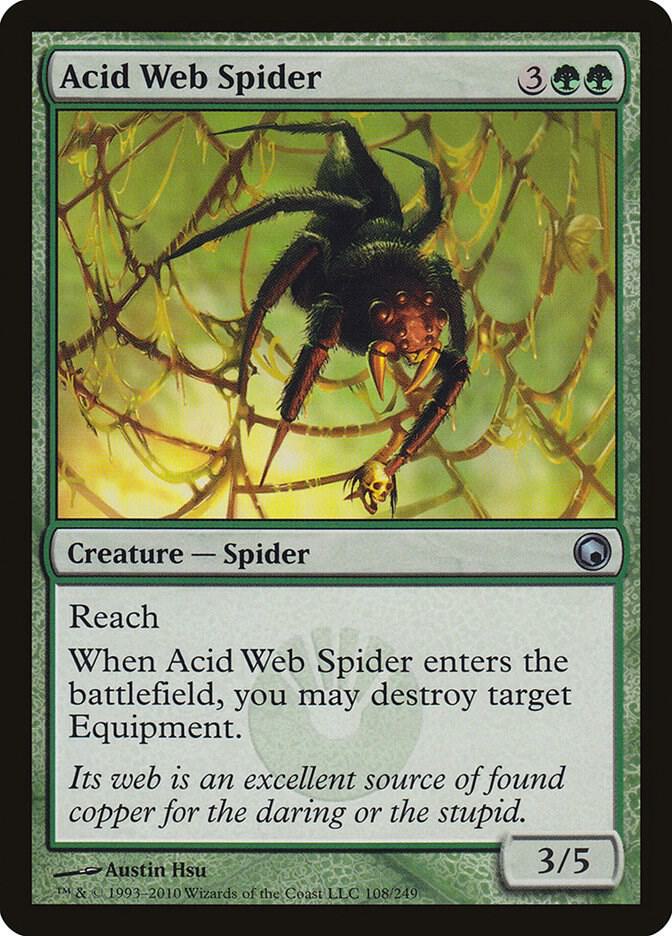 Acid Web Spider 108 card from Scars of Mirrodin