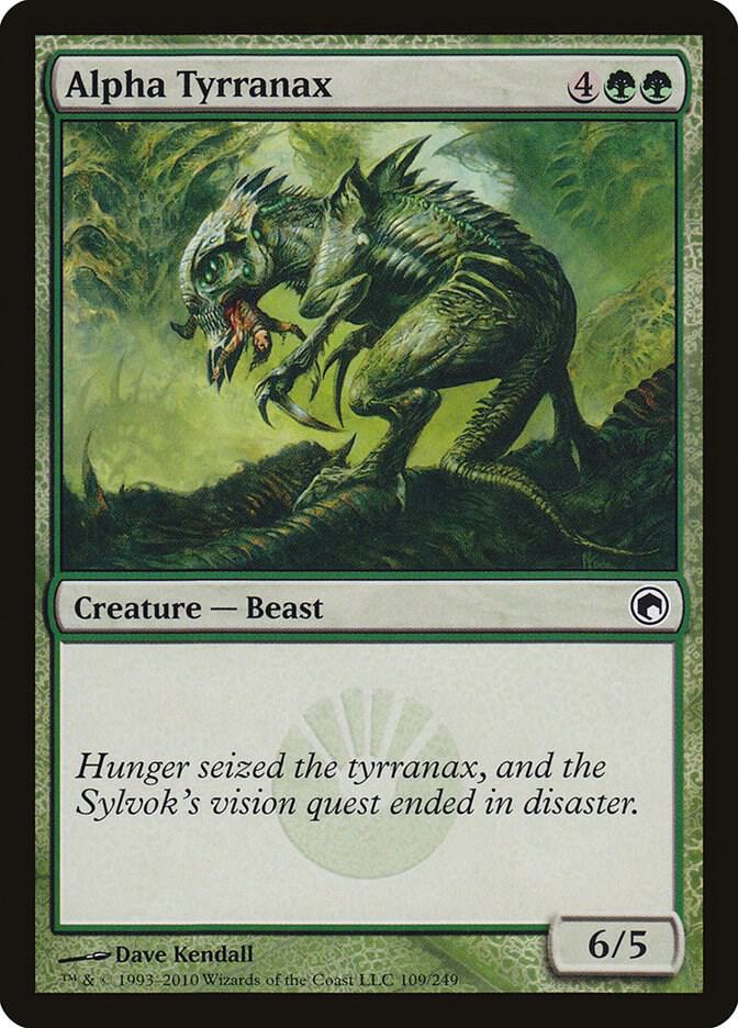 Alpha Tyrranax 109 card from Scars of Mirrodin