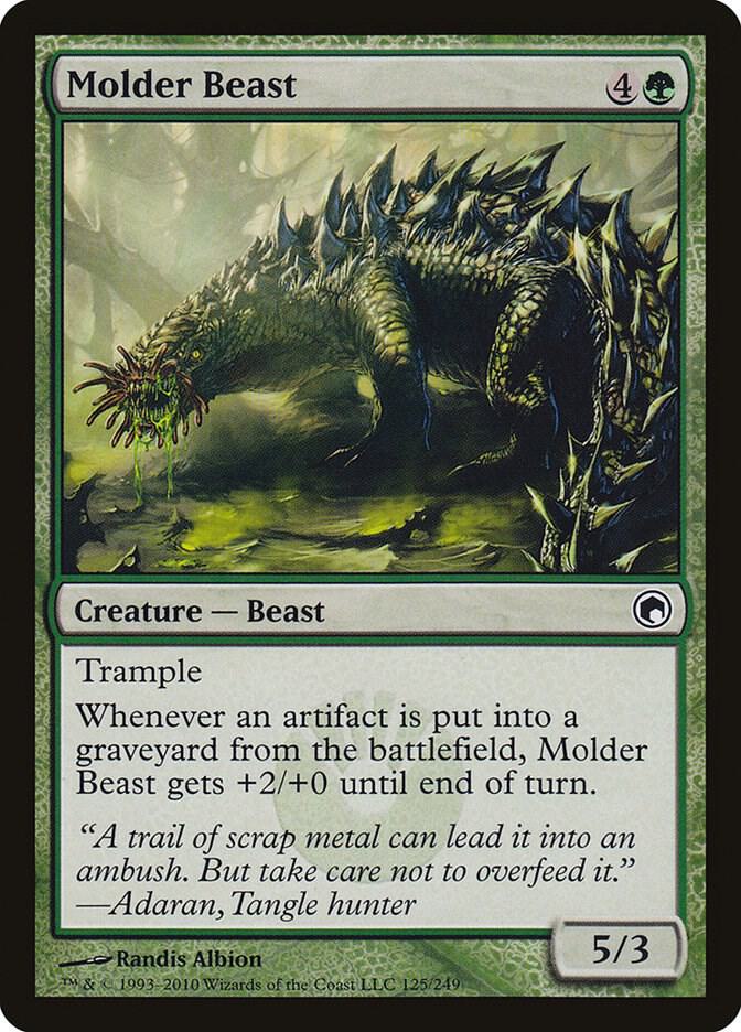 Molder Beast 125 card from Scars of Mirrodin