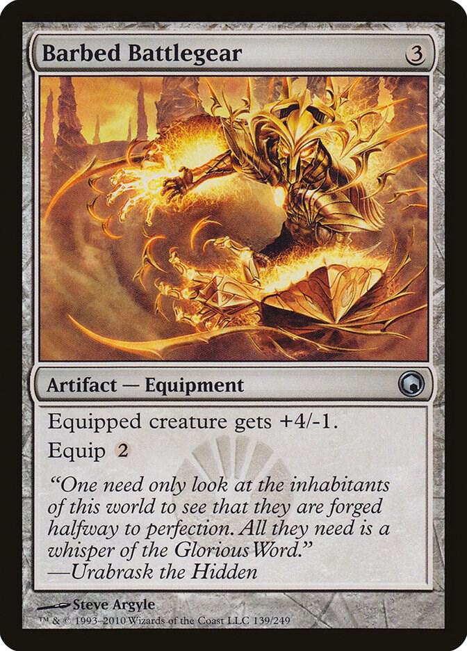 Barbed Battlegear 139 card from Scars of Mirrodin
