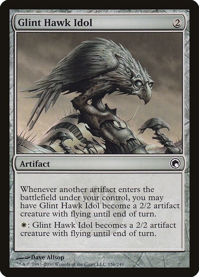 Glint Hawk Idol 156 card from Scars of Mirrodin