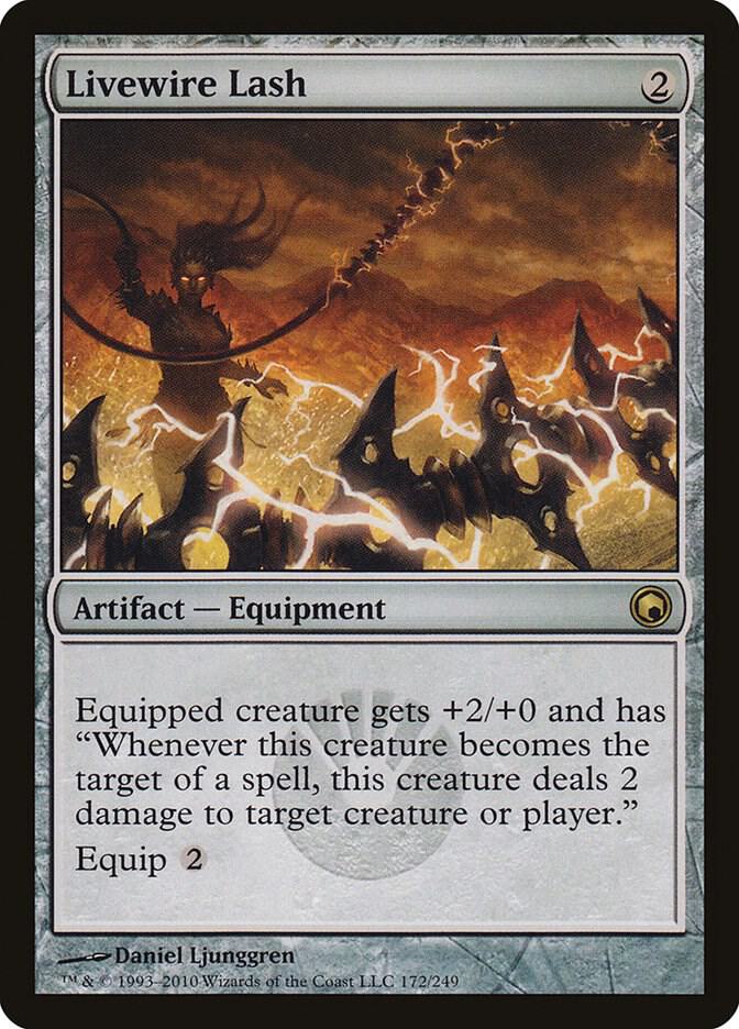Livewire Lash 172 card from Scars of Mirrodin