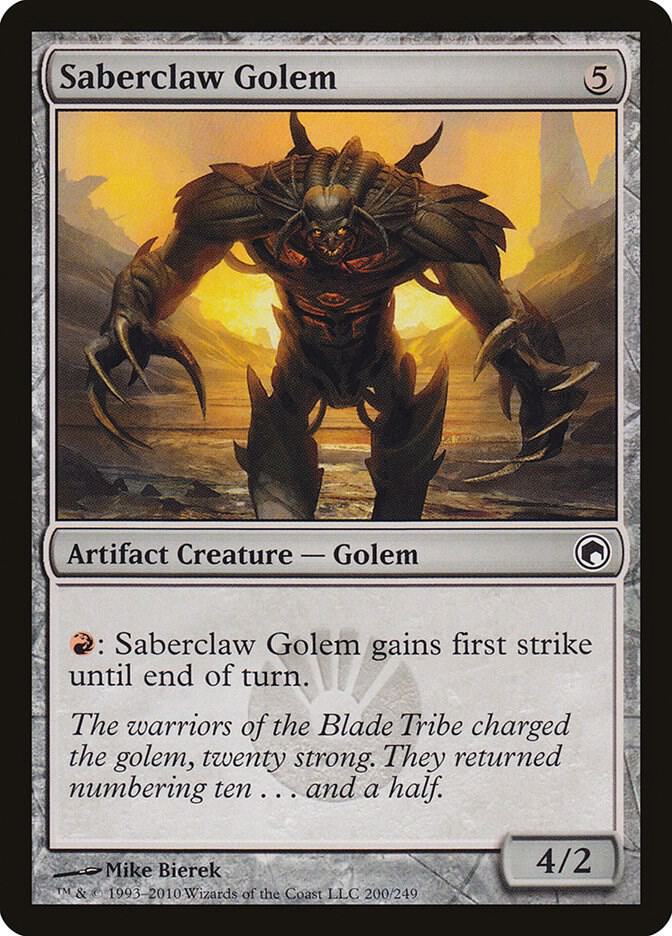 Saberclaw Golem 200 card from Scars of Mirrodin