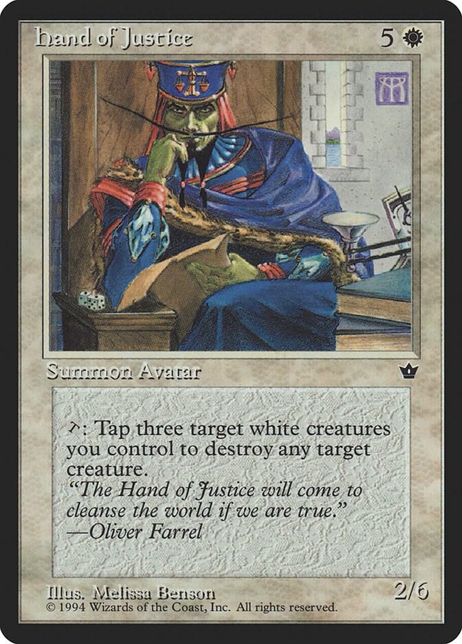 Hand of Justice card from Fallen Empires