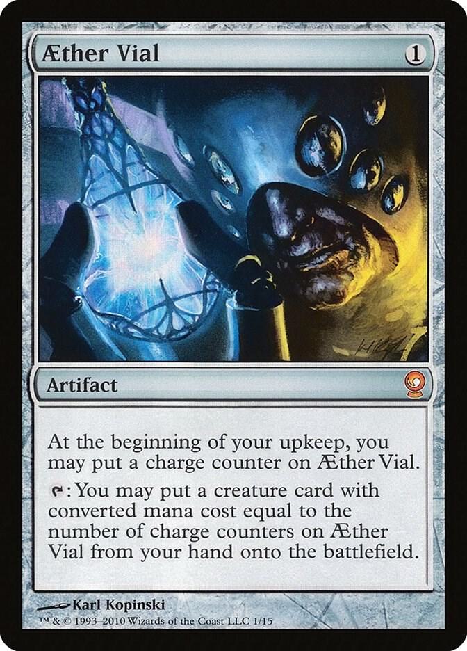Aether Vial 1 card from From the Vault: Relics