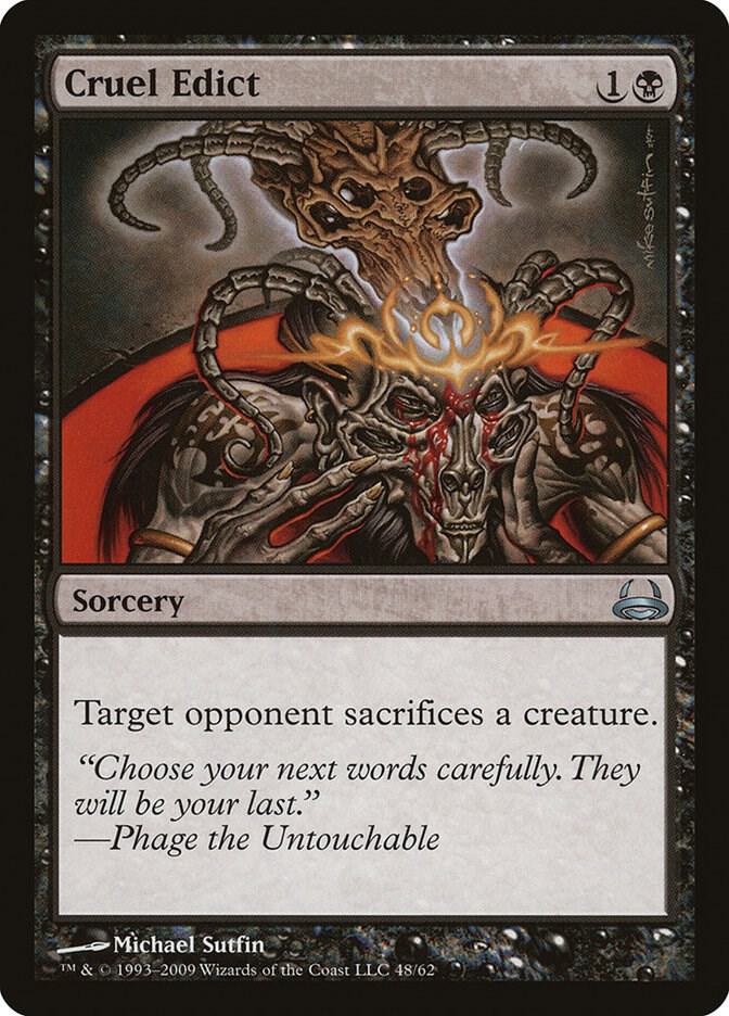 Cruel Edict 48 card from Duel Decks: Divine vs. Demonic