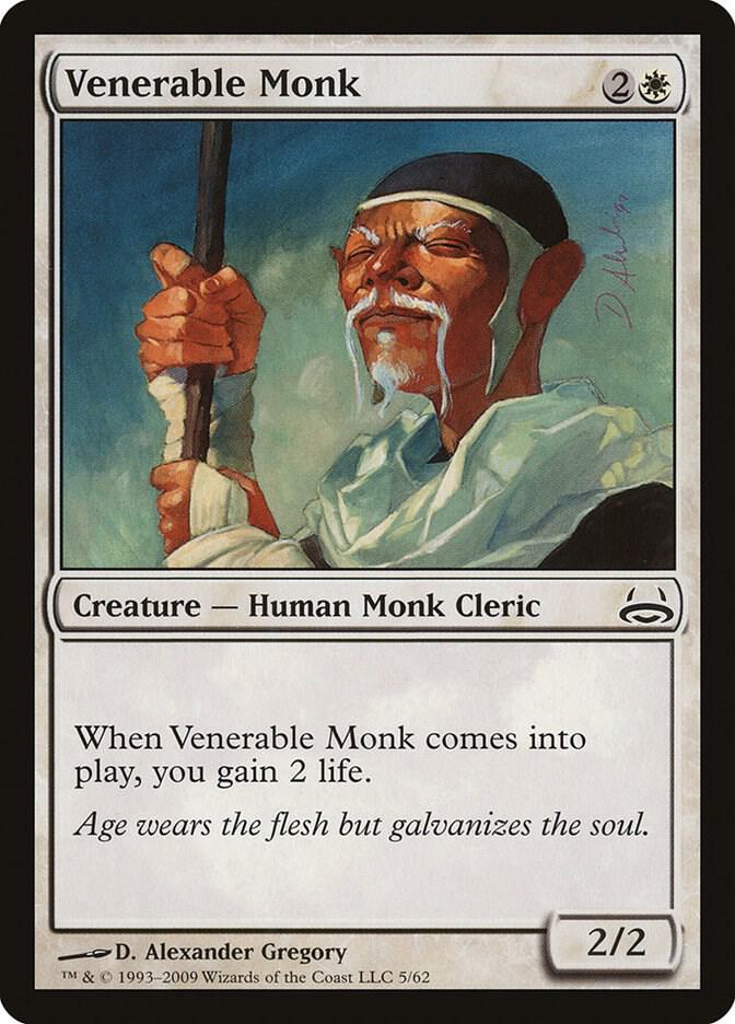 Venerable Monk 5 card from Duel Decks: Divine vs. Demonic