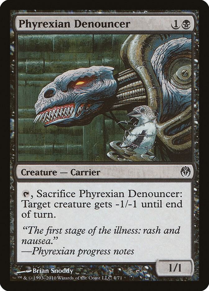 Phyrexian Denouncer 4 card from Duel Decks: Phyrexia vs. the Coalition