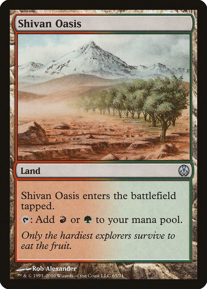 Shivan Oasis 65 card from Duel Decks: Phyrexia vs. the Coalition