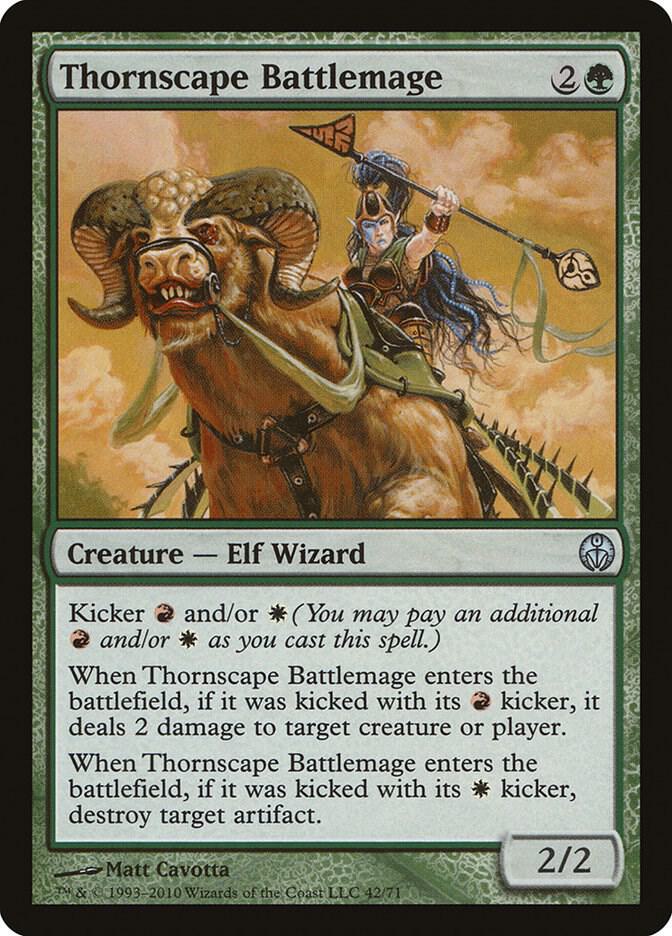 Thornscape Battlemage 42 card from Duel Decks: Phyrexia vs. the Coalition