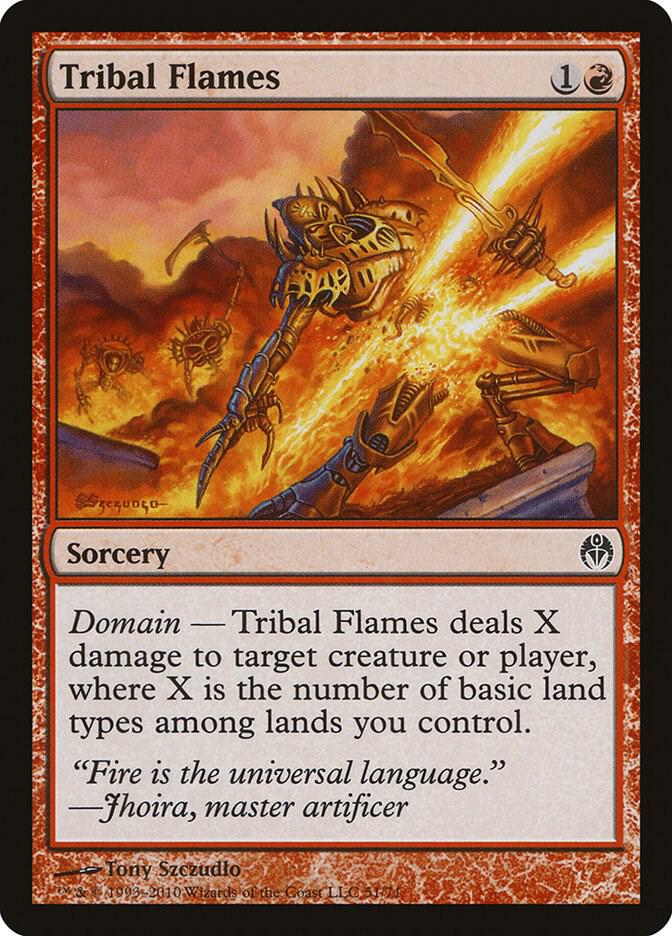 Tribal Flames 51 card from Duel Decks: Phyrexia vs. the Coalition