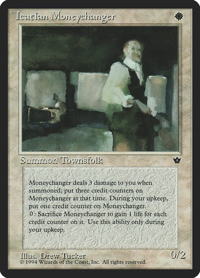 Icatian Moneychanger (Tucker) card from Fallen Empires