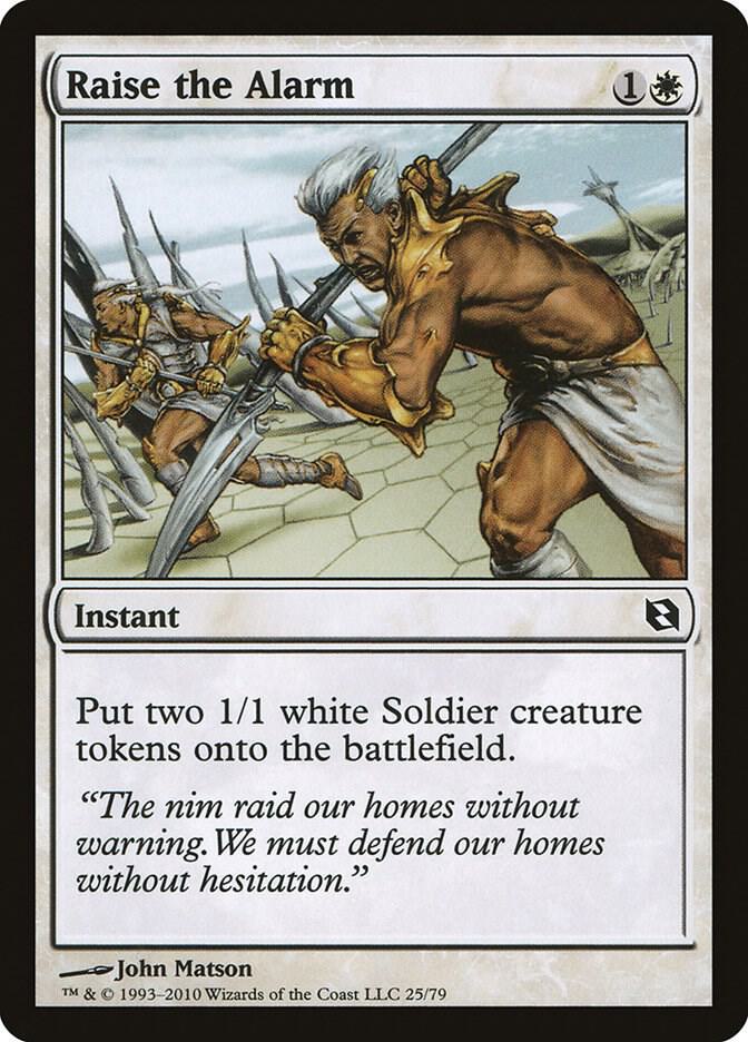 Raise the Alarm 25 card from Duel Decks: Elspeth vs. Tezzeret
