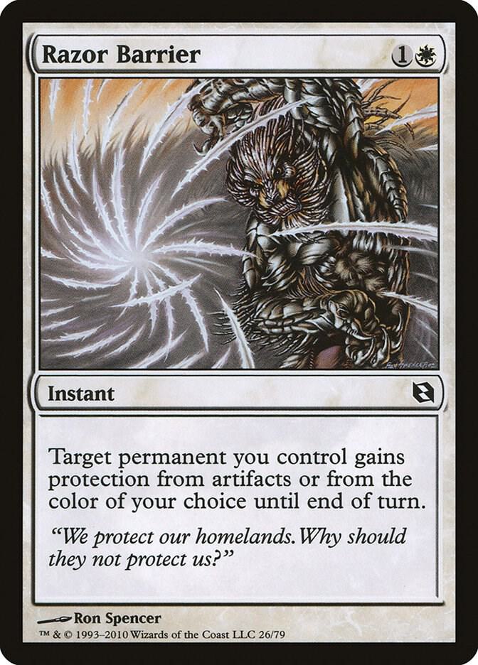 Razor Barrier 26 card from Duel Decks: Elspeth vs. Tezzeret