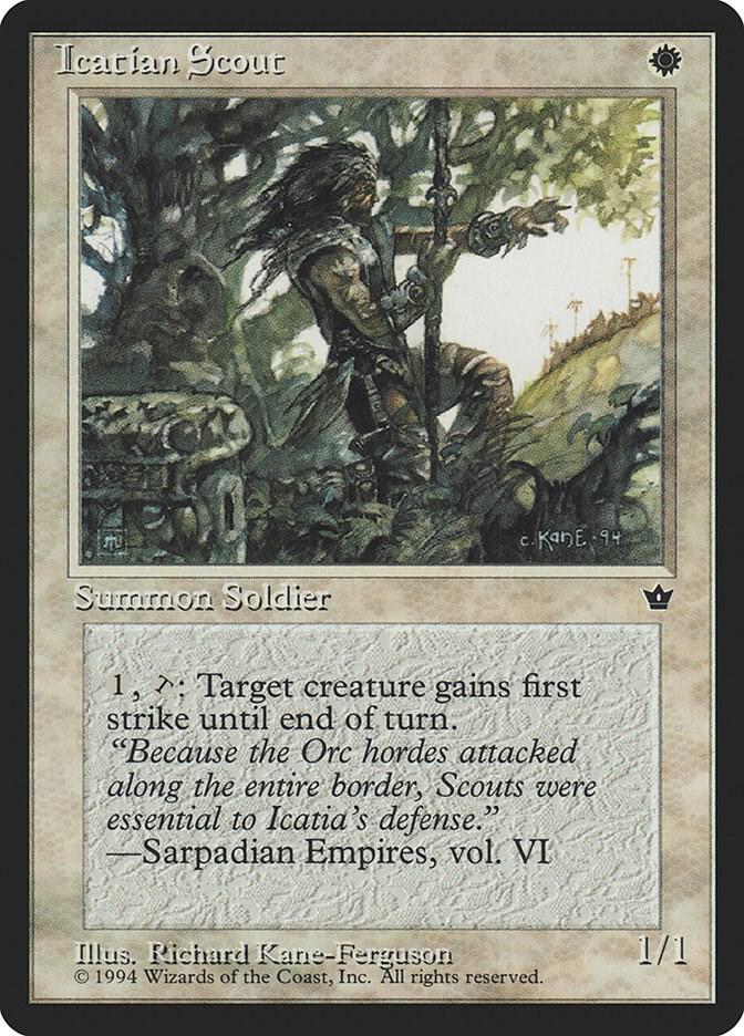 Icatian Scout (Kane-Ferguson) card from Fallen Empires