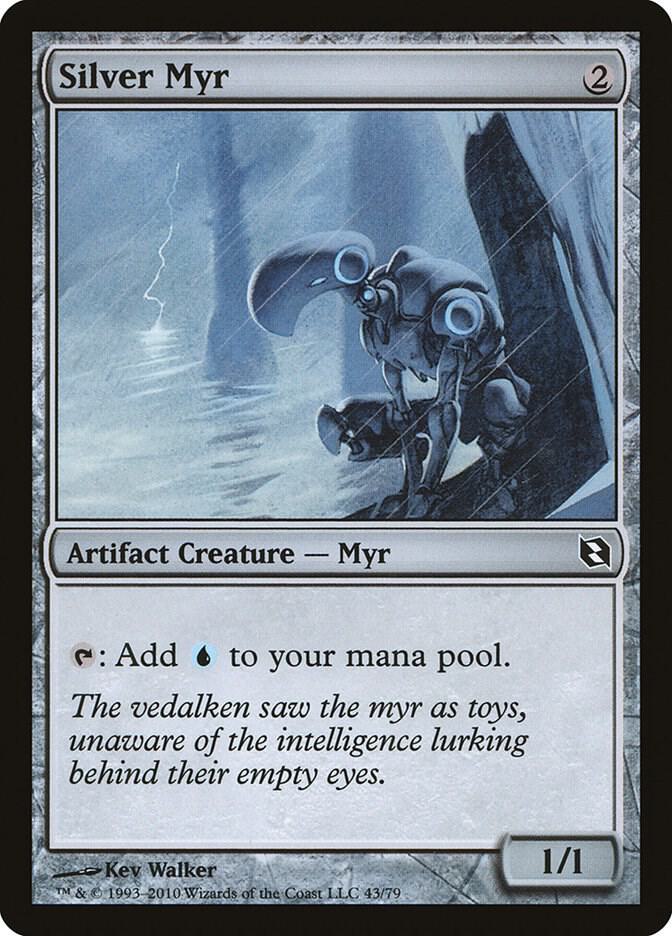 Silver Myr 43 card from Duel Decks: Elspeth vs. Tezzeret