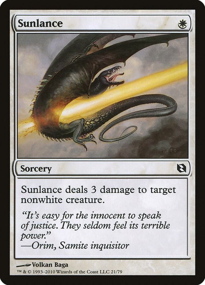 Sunlance 21 card from Duel Decks: Elspeth vs. Tezzeret