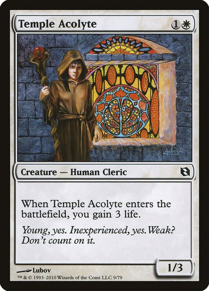 Temple Acolyte 9 card from Duel Decks: Elspeth vs. Tezzeret