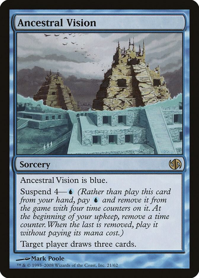 Ancestral Vision 21 card from Duel Decks: Jace vs. Chandra