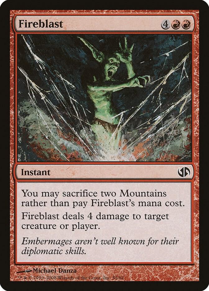 Fireblast 55 card from Duel Decks: Jace vs. Chandra